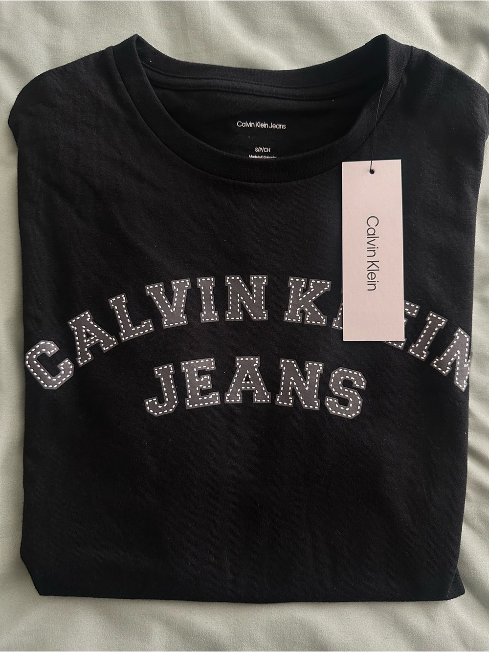 Calvin Klein Men’s Black Logo Short Sleeve Tee